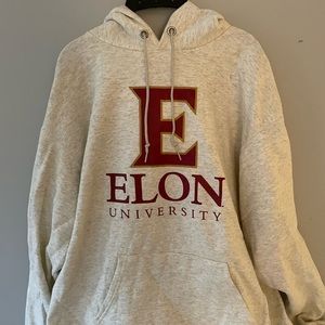 Tan Elon University hoodie